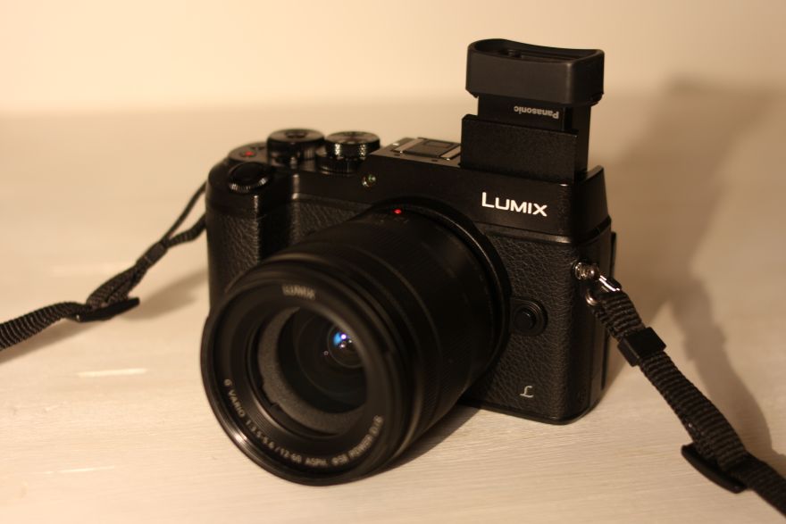 Panasonic Lumix DMC-GX8 with tilted viewfinder